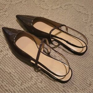 Ann Taylor strappy patent flats, NWT